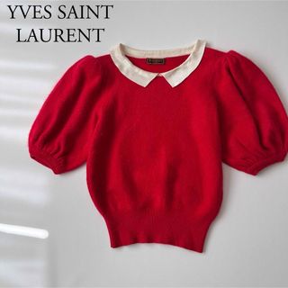 イヴサンローラン(Yves Saint Laurent)のYVES SAINT LAURENT イヴサンローラン　ニット　パフスリーブ(ニット/セーター)