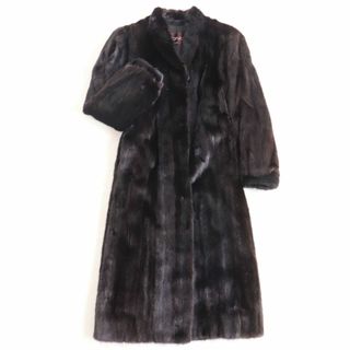 ムーンバット(MOONBAT)の美品●FOND MOONBAT ムーンバット MINK ミンク 本毛皮超ロングコート ブラック（ダークブラウンに近い） 13号 毛質艶やか・柔らか◎(毛皮/ファーコート)