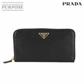 プラダ(PRADA)の新品同様 プラダ PRADA ラウンドファスナー 長財布 サフィアーノレザー ネロ ブラック 1M0506 ゴールド 金具 VLP 90230731(財布)