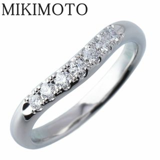 ミキモト(MIKIMOTO)のミキモト ダイヤ リング カーブ 現行モデル 0.15ct 9号 PT950 DGR-1356R 新品仕上げ済 MIKIMOTO【16540】(リング(指輪))