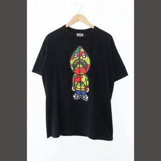 アベイシングエイプ(A BATHING APE)のアベイシングエイプ スター カモ柄 シャーク 半袖Tシャツ L 黒 ブラック●(Tシャツ/カットソー(半袖/袖なし))