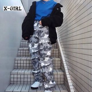 エックスガール(X-girl)の【美品♡】X-girl DESERT CAMO PANTS GRAYカーゴパンツ(ワークパンツ/カーゴパンツ)