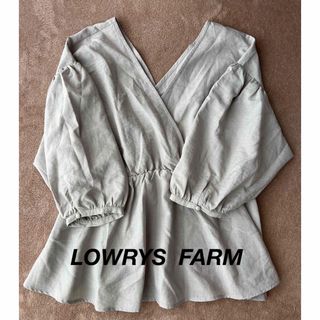 LOWRYS FARM - 【ローリーズファーム】レディース　リネンライクカシュクールブラウス　グレー