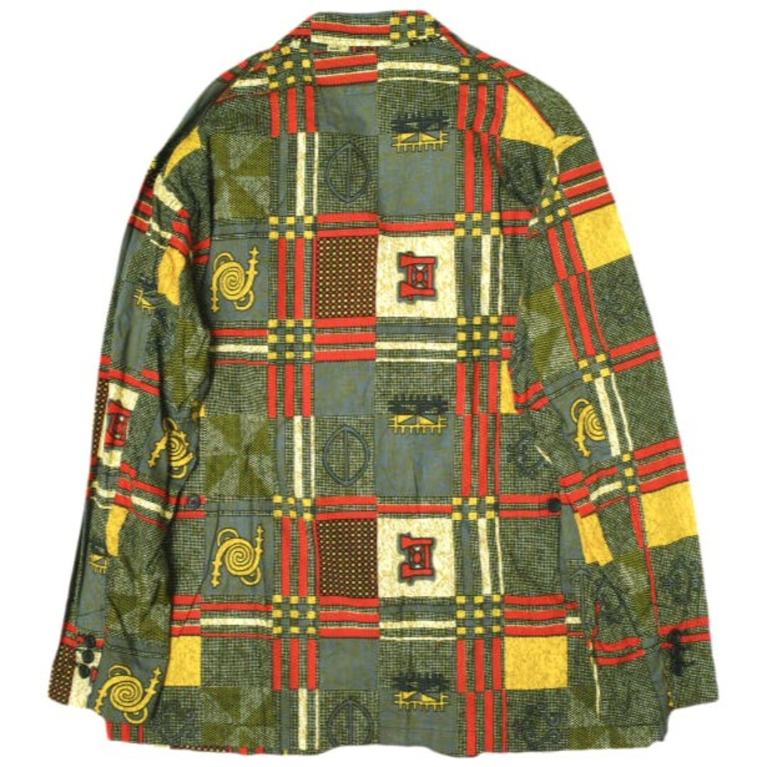 Engineered Garments(エンジニアードガーメンツ)のEngineered Garments エンジニアードガーメンツ 21SS アメリカ製 Loiter Jacket Cotton African Print ロイタージャケット コットンアフリカンプリント S BLACK×GOLD テーラード アウター【新古品】【中古】【Engineered Garments】 メンズのジャケット/アウター(テーラードジャケット)の商品写真