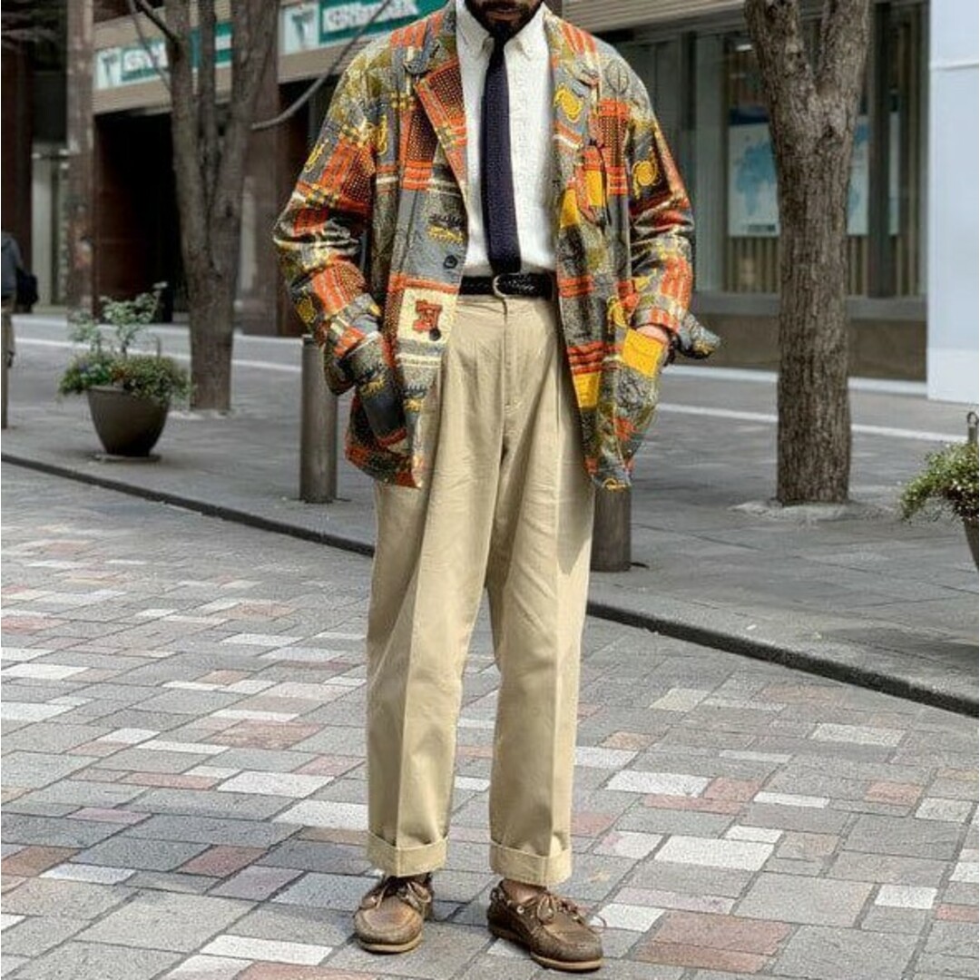 Engineered Garments(エンジニアードガーメンツ)のEngineered Garments エンジニアードガーメンツ 21SS アメリカ製 Loiter Jacket Cotton African Print ロイタージャケット コットンアフリカンプリント S BLACK×GOLD テーラード アウター【新古品】【中古】【Engineered Garments】 メンズのジャケット/アウター(テーラードジャケット)の商品写真