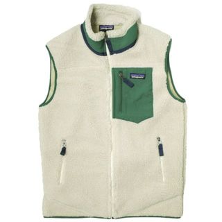 パタゴニア(patagonia)のPATAGONIA パタゴニア 16AW CLASSIC RETRO X VEST クラシックレトロエックスベスト 23048 MEN'S S NALG (Natural w/Legend Green) ジレ ボア フリース トップス【新古品】【中古】【PATAGONIA】(ベスト)