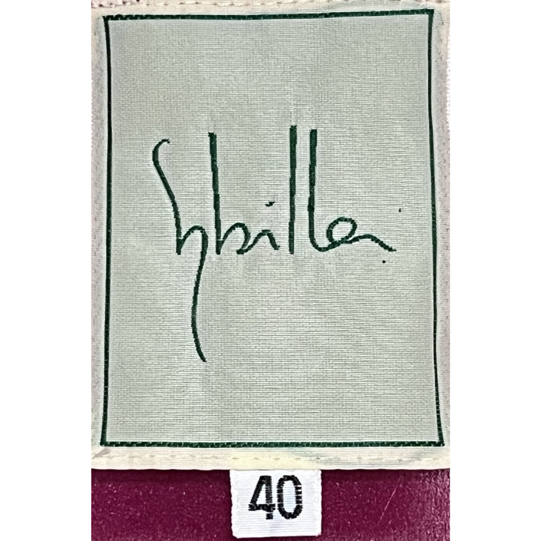 Sybilla(シビラ)の匿名発送　美品　シビラ　シースルーライトカーディガン　サイズ40 ボルドー レディースのトップス(カーディガン)の商品写真
