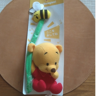 クマノプーサン(くまのプーさん)のディズニーランド くまのプーさんぬいぐるみキーチェーン(キャラクターグッズ)