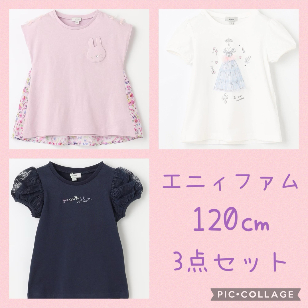 anyFAM(エニィファム)のエニィファム　120㎝　トップス　No46 キッズ/ベビー/マタニティのキッズ服女の子用(90cm~)(Tシャツ/カットソー)の商品写真