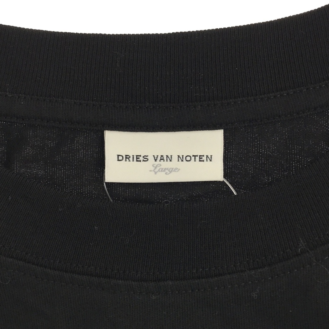 DRIES VAN NOTEN(ドリスヴァンノッテン)のDRIES VAN NOTEN ドリスヴァンノッテン 23SSHeli PR Show T-Shirt  ロゴプリントTシャツ  ブラック L メンズのトップス(Tシャツ/カットソー(半袖/袖なし))の商品写真