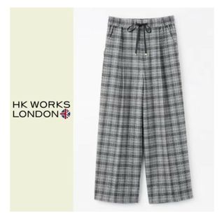 シマムラ(しまむら)のしまむら　HKWORKSLONDON　ライトツイード　高見えチェックワイドパンツ(カジュアルパンツ)