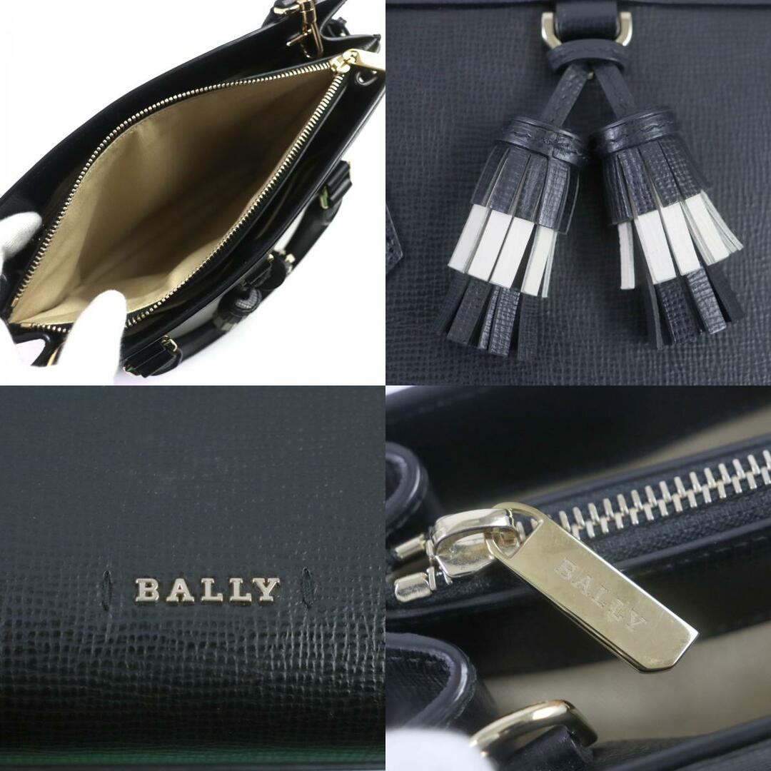 Bally(バリー)の極美品▼BALLY バリー TABY レザー ロゴ金具 タッセル付き 2WAY ハンドバッグ ショルダーバッグ ブラック ゴールド金具 レディース レディースのバッグ(ハンドバッグ)の商品写真