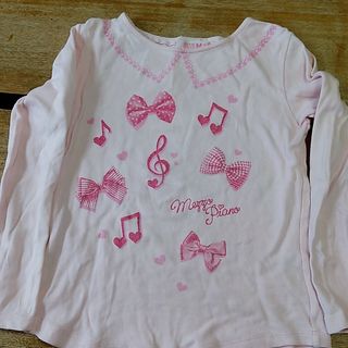 メゾピアノ(mezzo piano)のメゾピアノ　130 カットソ　長袖　ピンク(Tシャツ/カットソー)