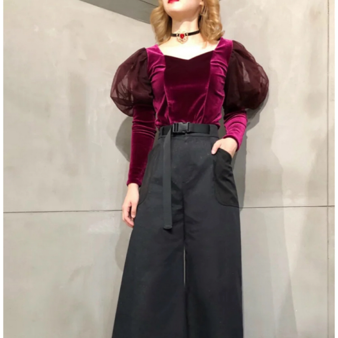 PAMEO POSE(パメオポーズ)のOdette Velor Top レディースのトップス(カットソー(長袖/七分))の商品写真