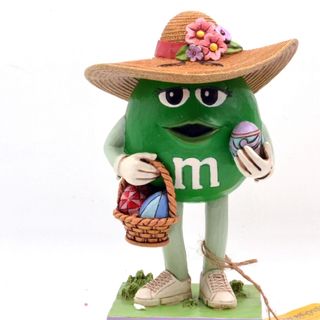 M&M's  グリーン　ウィズ　バスケット　ジム・ショアー・スタチュー(キャラクターグッズ)