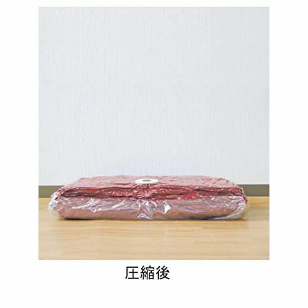  バルブ式マチ付座ふとん圧縮袋 1P 90×78cm 管12Ys インテリア/住まい/日用品の収納家具(キッチン収納)の商品写真