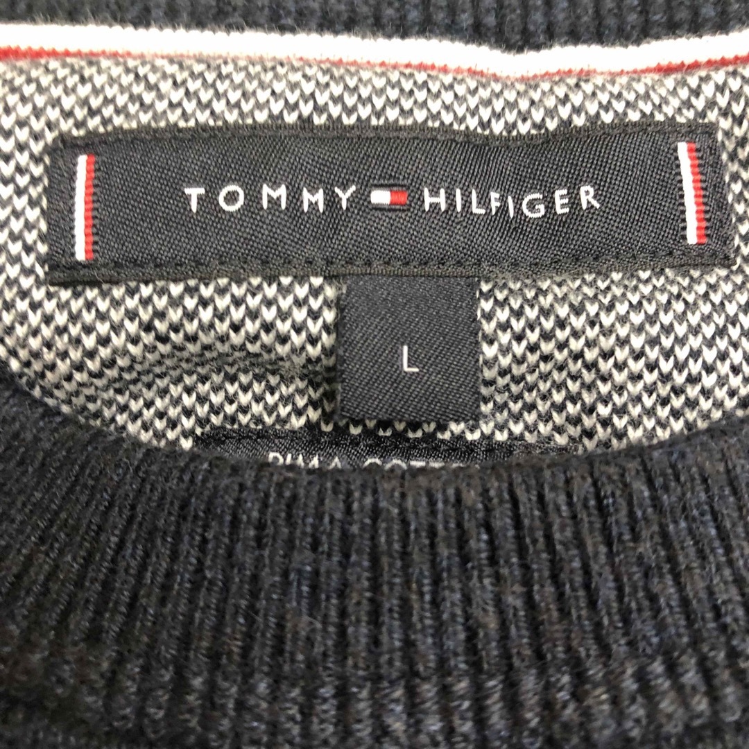 TOMMY HILFIGER(トミーヒルフィガー)のトミーヒルフィガー美品⭐︎23ssピマコットンカシミア　クルーネックセーター　L メンズのトップス(ニット/セーター)の商品写真