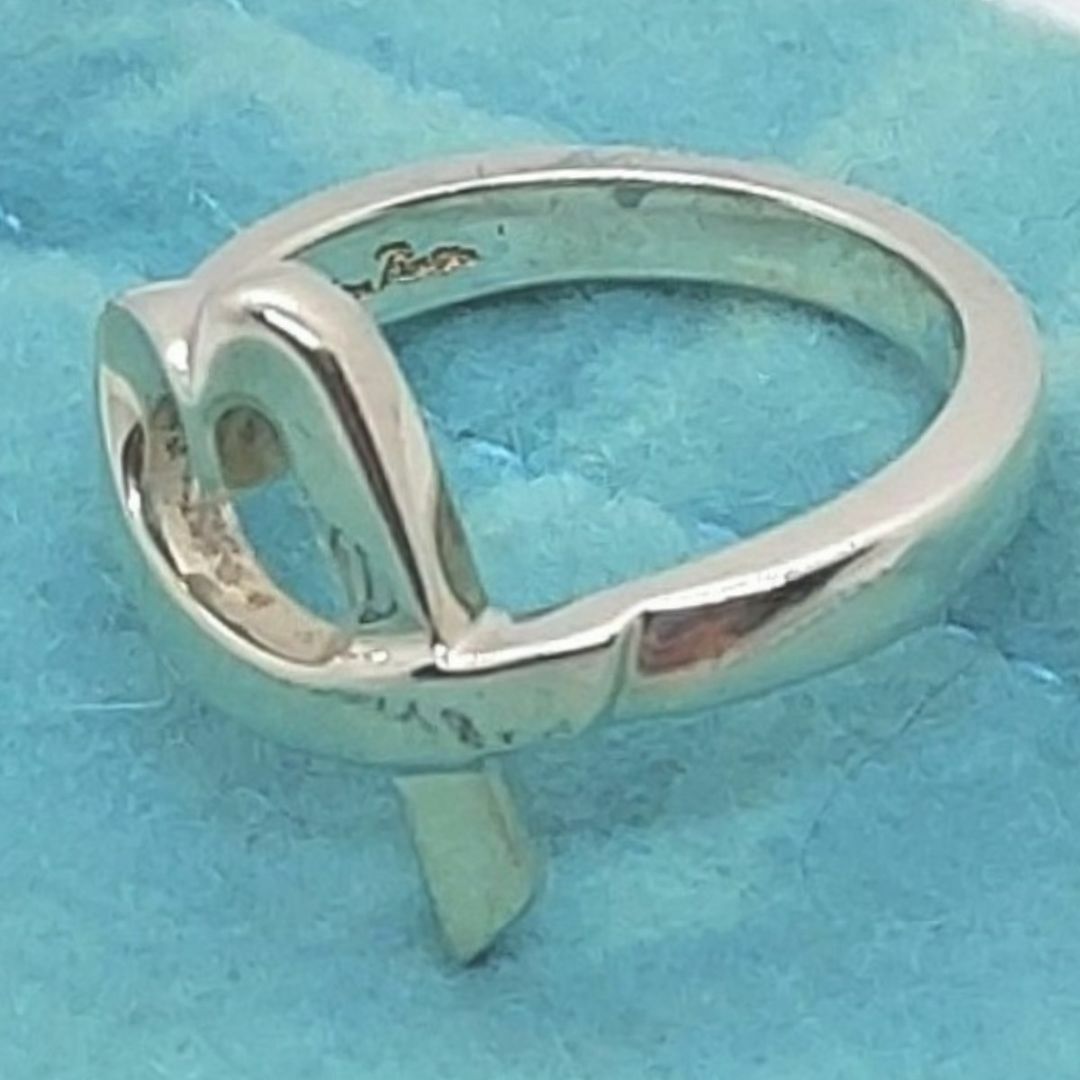 Tiffany & Co.(ティファニー)の箱、保存袋付き　ティファニー　約8号　オープンハート　シルバーリング　指輪 レディースのアクセサリー(リング(指輪))の商品写真