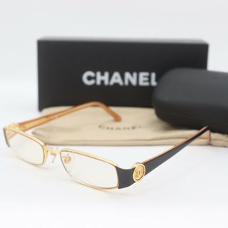 シャネル(CHANEL)のITX53XS0WRSF CHANEL シャネル メガネ 2105T 度入り 51□17 130 ココマーク ブラック ゴールド レディース アイウェア(サングラス/メガネ)