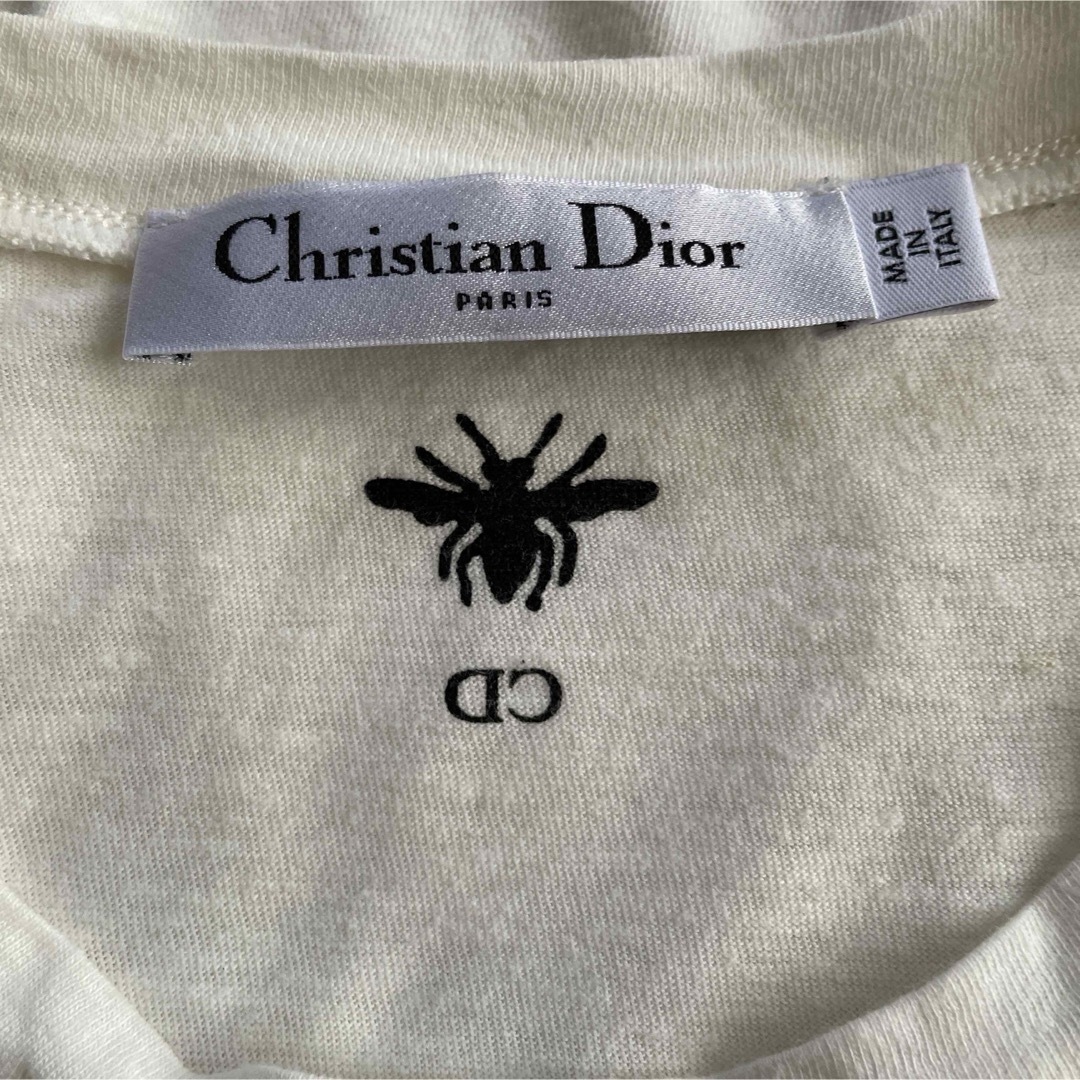 Dior(ディオール)のDIOR  ディオール コットンジャージー&リネンTシャツ カットソー レディースのトップス(Tシャツ(半袖/袖なし))の商品写真