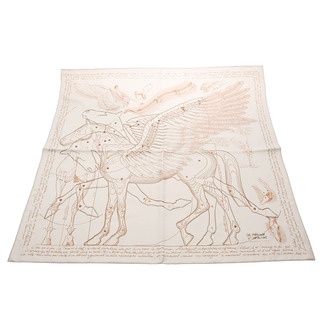 エルメス(Hermes)のエルメス  カレ90 ペガサス スカーフ ホワイト(バンダナ/スカーフ)