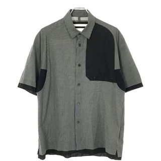 White Mountaineering ホワイトマウンテニアリング 16SS Striped Sporty Shirt ストライプ ショートスリーブシャツ ブラック系 1 WM1671114(シャツ)