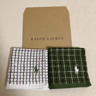 ラルフローレン(Ralph Lauren)のラルフローレン☆タオルハンカチ 2枚セット(ハンカチ/ポケットチーフ)