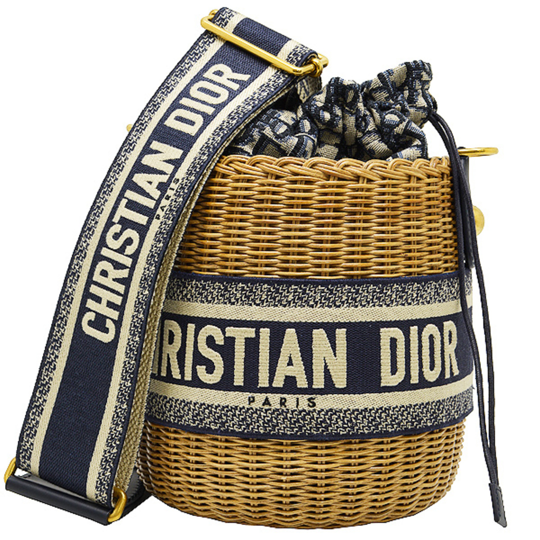 Christian Dior(クリスチャンディオール)のクリスチャンディオール オブリーク ウィッカーバケットバッグ M7600CMVO レディースのバッグ(ショルダーバッグ)の商品写真