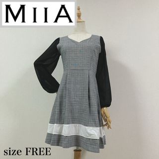 MIIA - MIIA ミーア 袖シフォンワンピース
