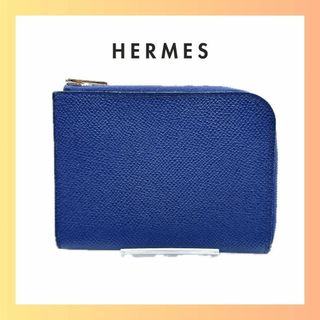 エルメス(Hermes)のエルメス ヴォーエプソン リミックス コインケース ブルー(コインケース)