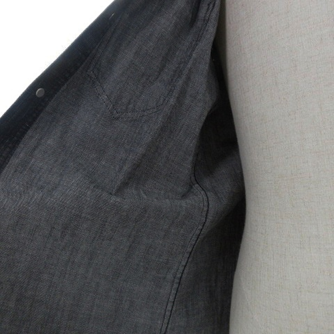 agnes b.(アニエスベー)のアニエスベー SPORT デニムジャケット 長袖 ステンカラー スタッズ S 黒 メンズのジャケット/アウター(ブルゾン)の商品写真