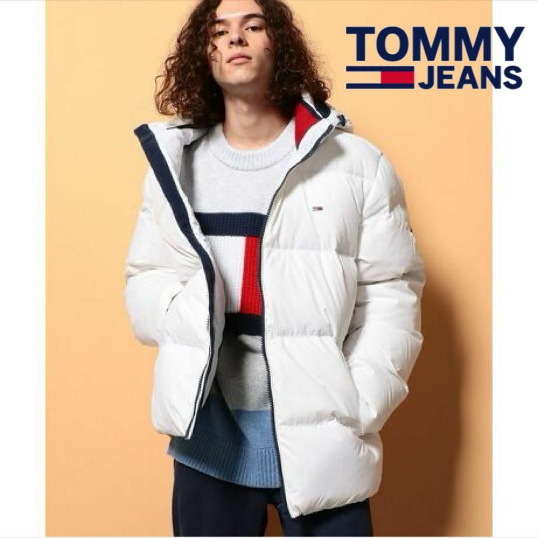 TOMMY JEANS(トミージーンズ)の■ TOMMY JEANS ベーシックフーデッドダウンジャケット S ホワイト メンズのジャケット/アウター(ダウンジャケット)の商品写真