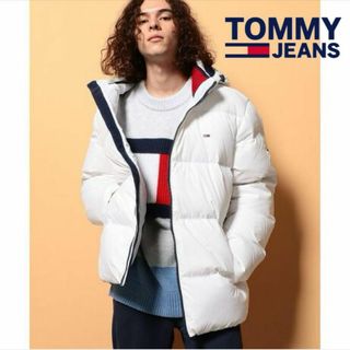 トミージーンズ(TOMMY JEANS)の■ TOMMY JEANS ベーシックフーデッドダウンジャケット S ホワイト(ダウンジャケット)