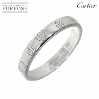カルティエ(Cartier)のカルティエ Cartier ロゴ リング SM #66 ハッピーバースデー K18 WG ホワイトゴールド 750 指輪 VLP 90226648(リング(指輪))
