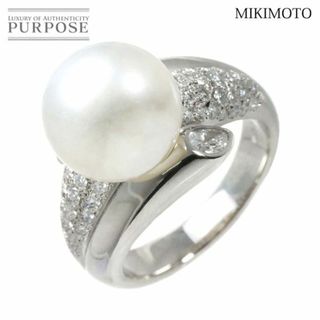 ミキモト(MIKIMOTO)のミキモト MIKIMOTO 17号 リング 白蝶真珠 12.3mm ダイヤ 0.93ct Pt プラチナ パール 指輪 VLP 90227688(リング(指輪))