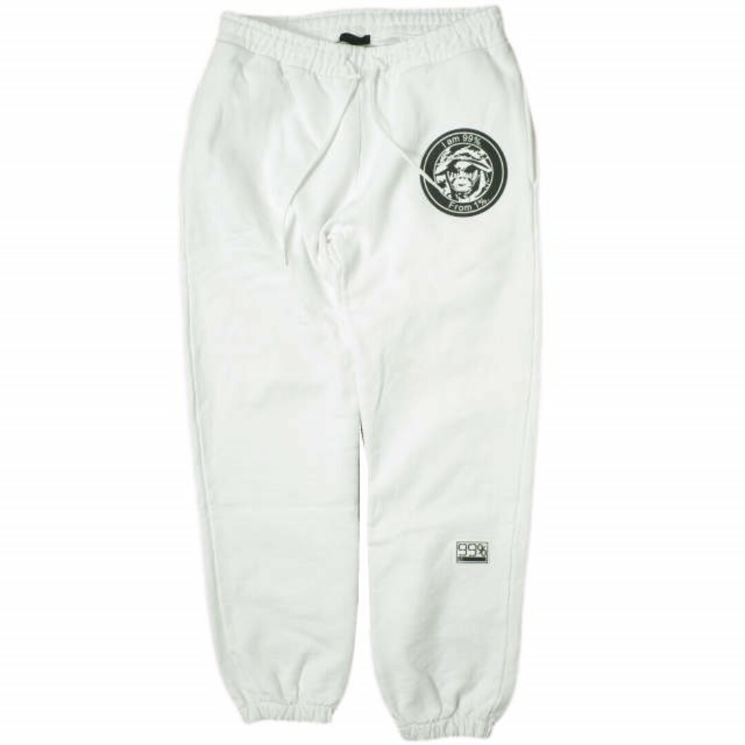 99%IS ナインティナインパーセントイズ 22AW OUR FAITH Patch Jogger Pants ラバーパッチ 裏起毛 スウェットパンツ 171200 2 WHITE ジョガー ボトムス【中古】【99%IS】 メンズのパンツ(その他)の商品写真