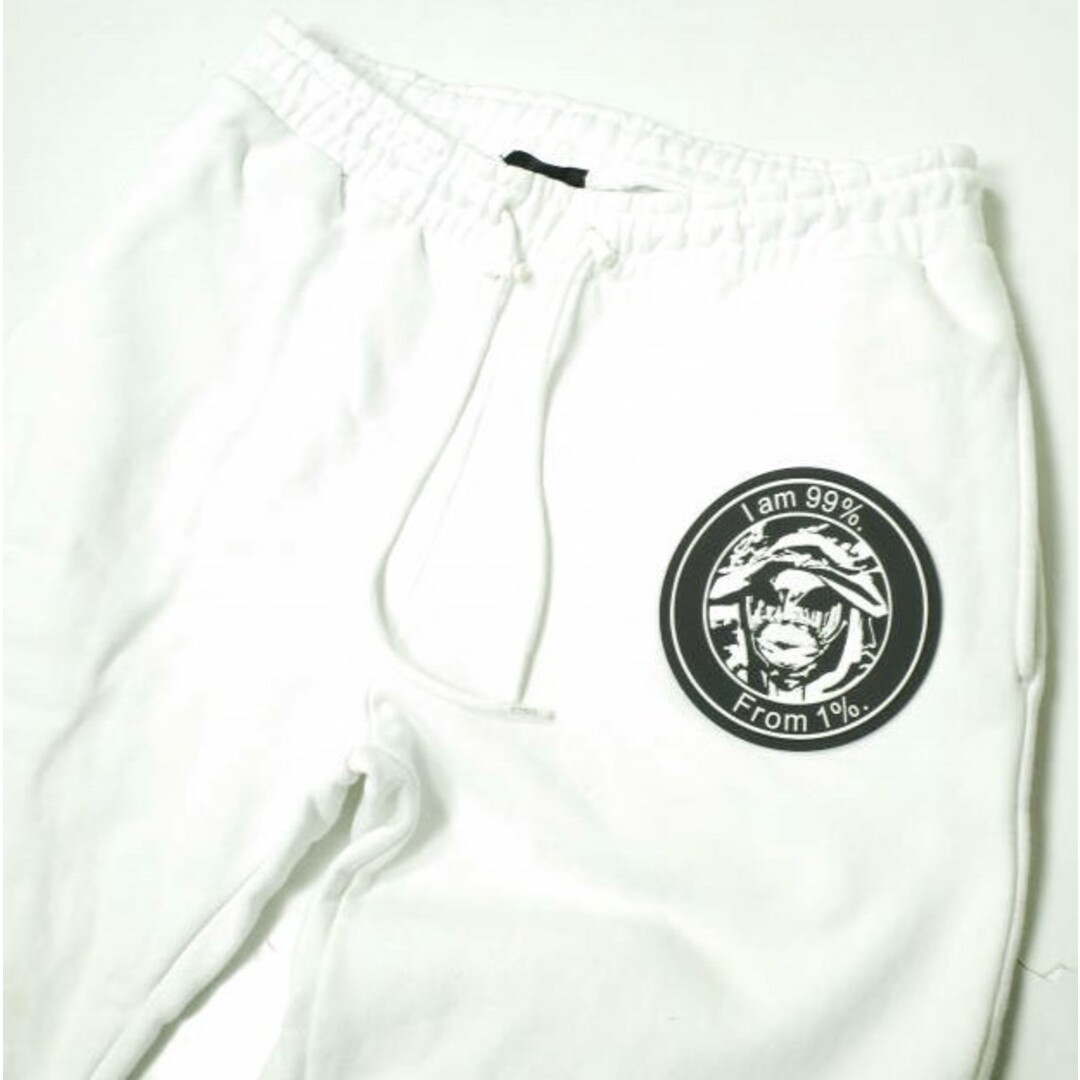 99%IS ナインティナインパーセントイズ 22AW OUR FAITH Patch Jogger Pants ラバーパッチ 裏起毛 スウェットパンツ 171200 2 WHITE ジョガー ボトムス【中古】【99%IS】 メンズのパンツ(その他)の商品写真