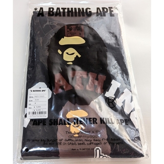 アベイシングエイプ(A BATHING APE)のGO APE POINTER COLLEGE TEE ブラック メンズM エイプ(Tシャツ/カットソー(半袖/袖なし))