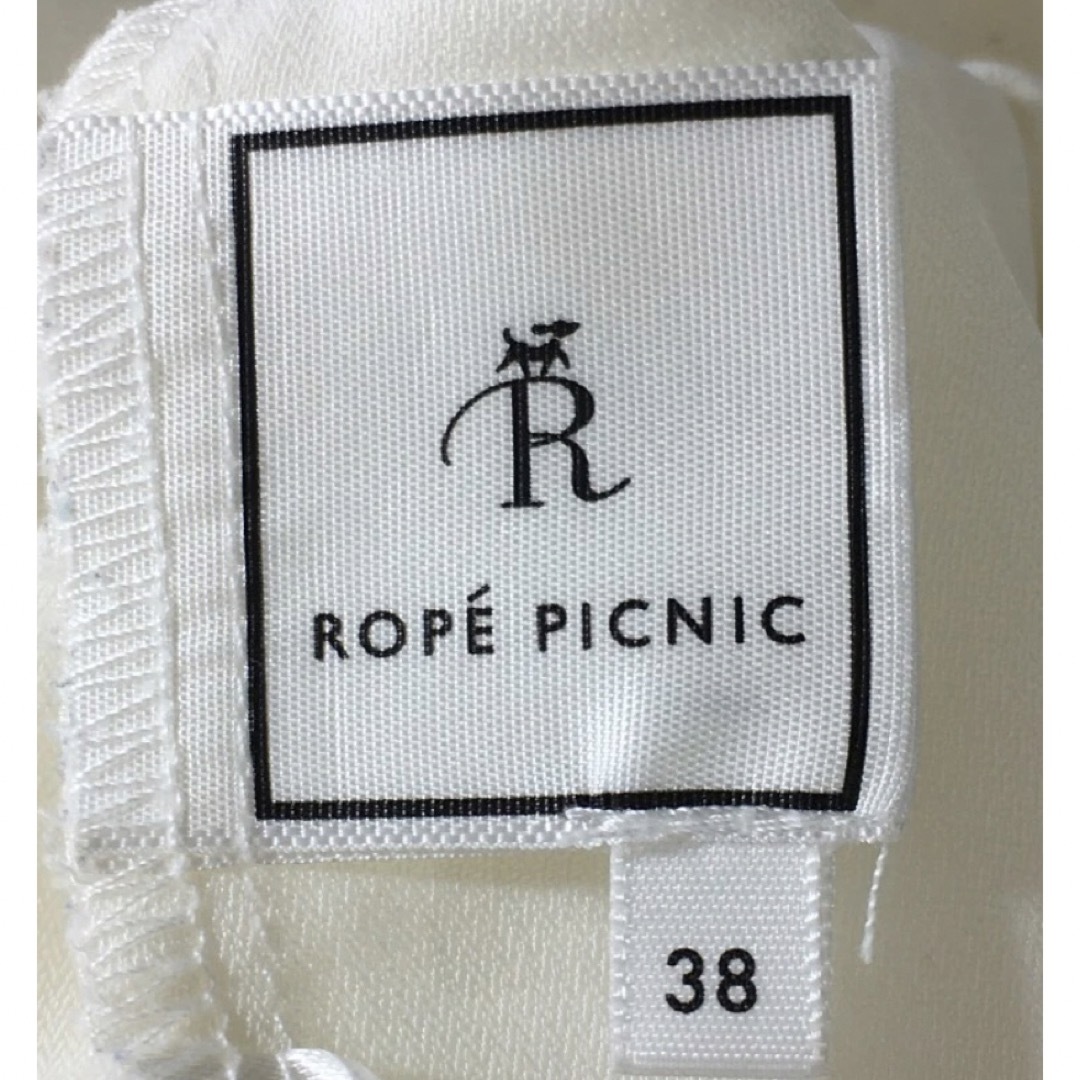 Rope' Picnic(ロペピクニック)のROPE PICNIC ロペピクニック 半袖ブラウス M ホワイト オフィス レディースのトップス(シャツ/ブラウス(半袖/袖なし))の商品写真