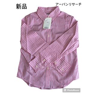 アーバンリサーチ(URBAN RESEARCH)の新品タグ付 アーバンリサーチ ギンガムチェック ピンク シャツ oneサイズ(シャツ/ブラウス(長袖/七分))