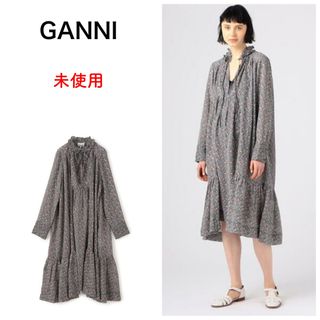 TOMORROWLAND - 未使用  GANNI  ガニー  フラワープリント ミディワンピース サイズ34