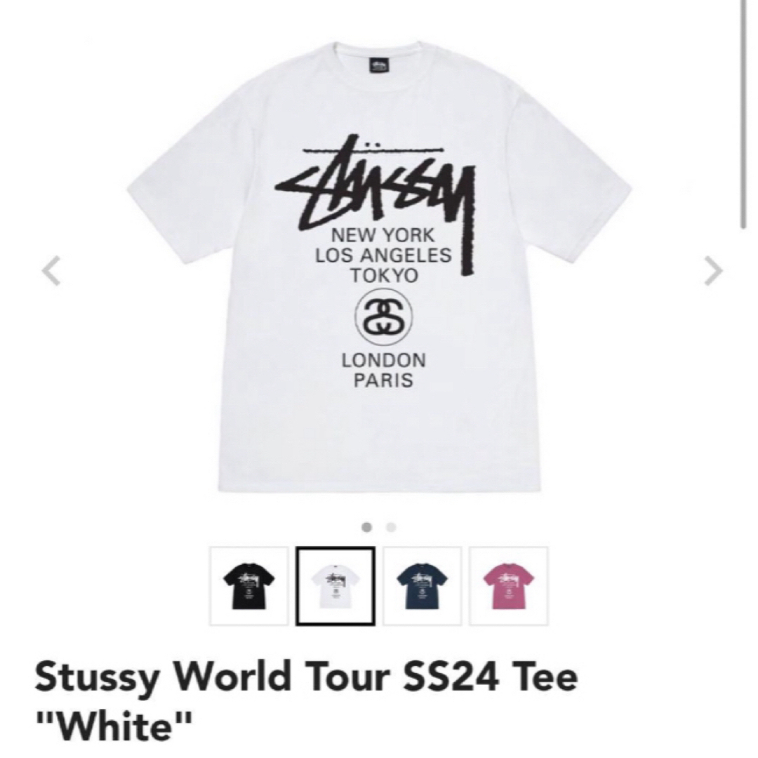 STUSSY(ステューシー)のStussy World Tour SS24 Tee "White" メンズのトップス(Tシャツ/カットソー(半袖/袖なし))の商品写真