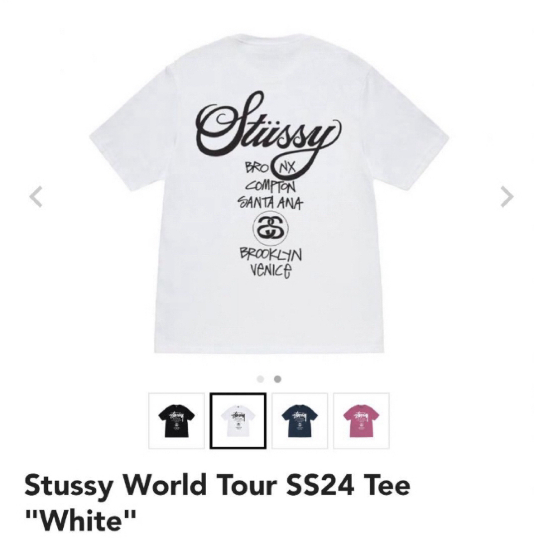 STUSSY(ステューシー)のStussy World Tour SS24 Tee "White" メンズのトップス(Tシャツ/カットソー(半袖/袖なし))の商品写真