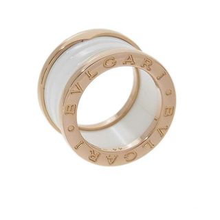 ブルガリ(BVLGARI)の　ブルガリ BVLGARI ビーゼロワン リング 4バンド(M) ホワイトセラミック K18PG/ホワイトセラミック ジュエリー(リング(指輪))