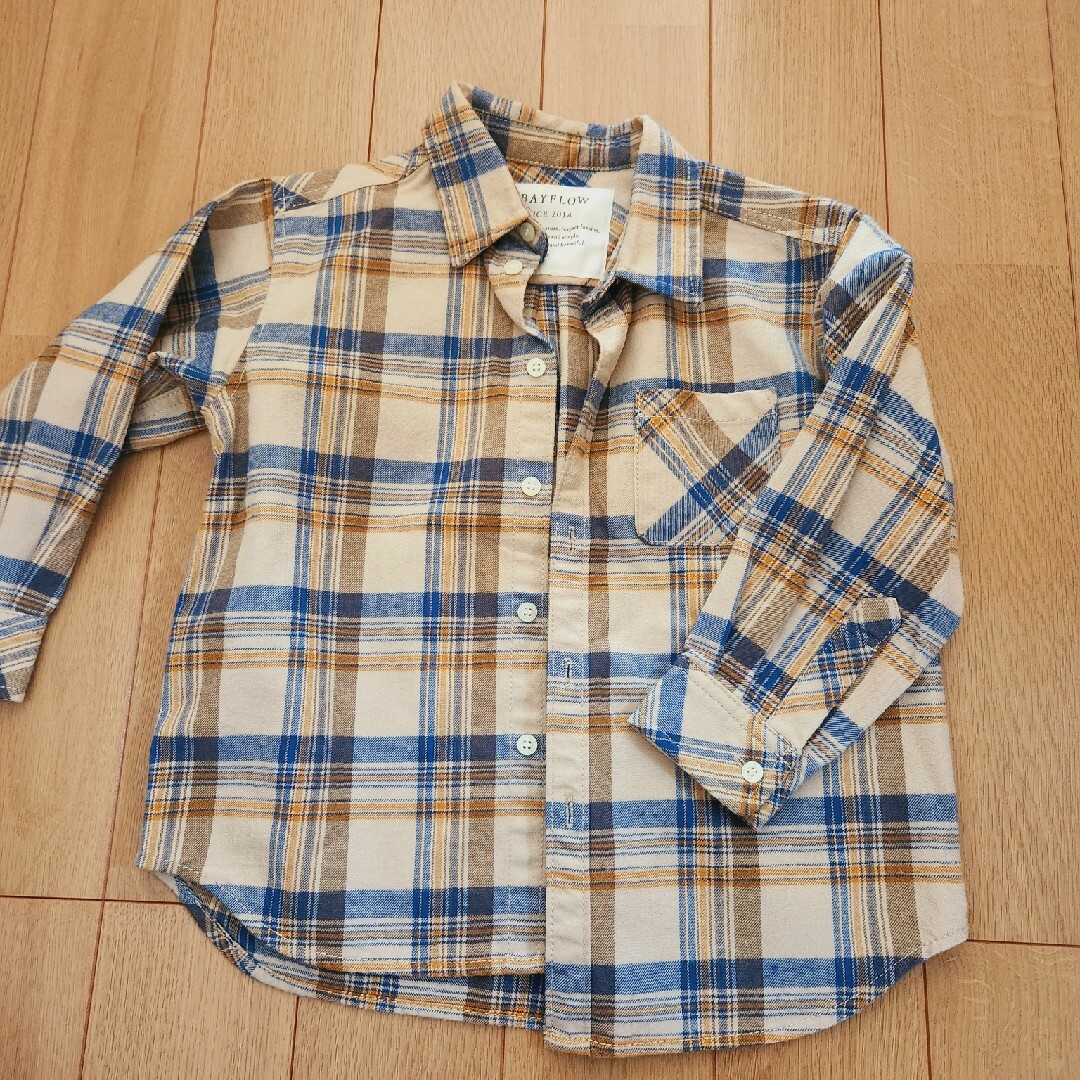 BAYFLOW(ベイフロー)のチェックシャツ キッズ/ベビー/マタニティのキッズ服男の子用(90cm~)(ブラウス)の商品写真