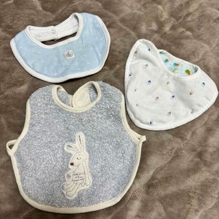 プチバトー(PETIT BATEAU)の【美品】スタイ ビブ プチバトー PG GAUZE  今治タオル コンテックス(ベビースタイ/よだれかけ)