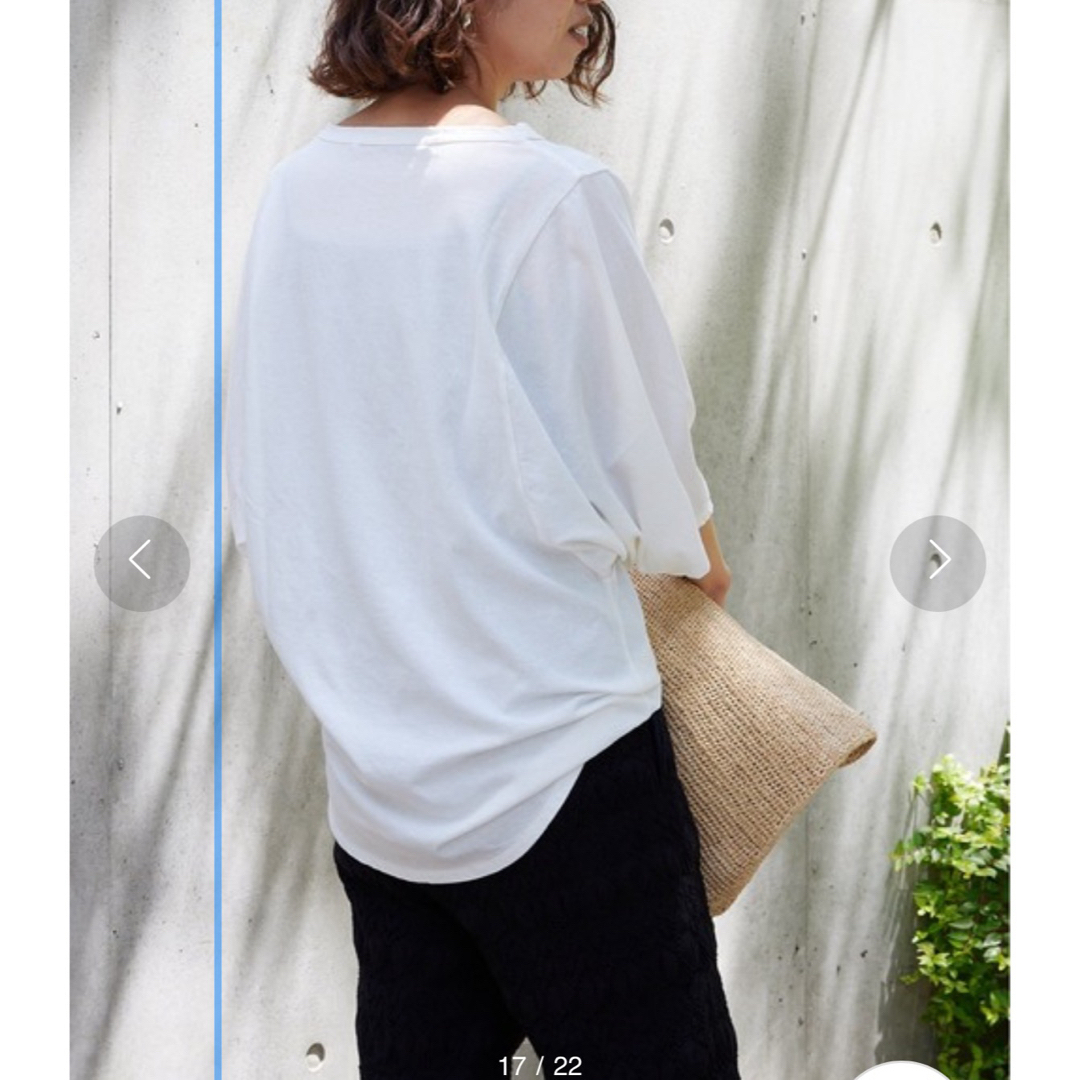 FRAMeWORK(フレームワーク)のフレームワーク  ニュアンスTEE ホワイト レディースのトップス(Tシャツ(半袖/袖なし))の商品写真