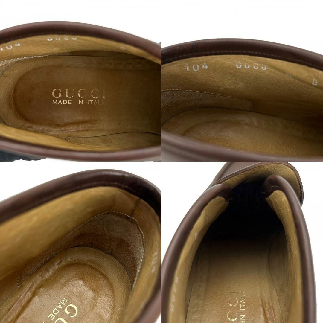 Gucci(グッチ)の【中古】 グッチ ブーツ ホースビット 8 B レザー ブラウン ゴールド金具 チャッカブーツ vibramソール レディース 女性 GUCCI レディースの靴/シューズ(ブーツ)の商品写真