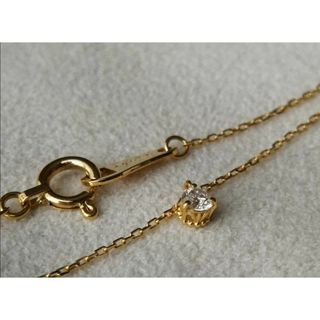 アガット(agete)のアガット K18YG ダイヤモンドネックレス 0.05ct(ネックレス)