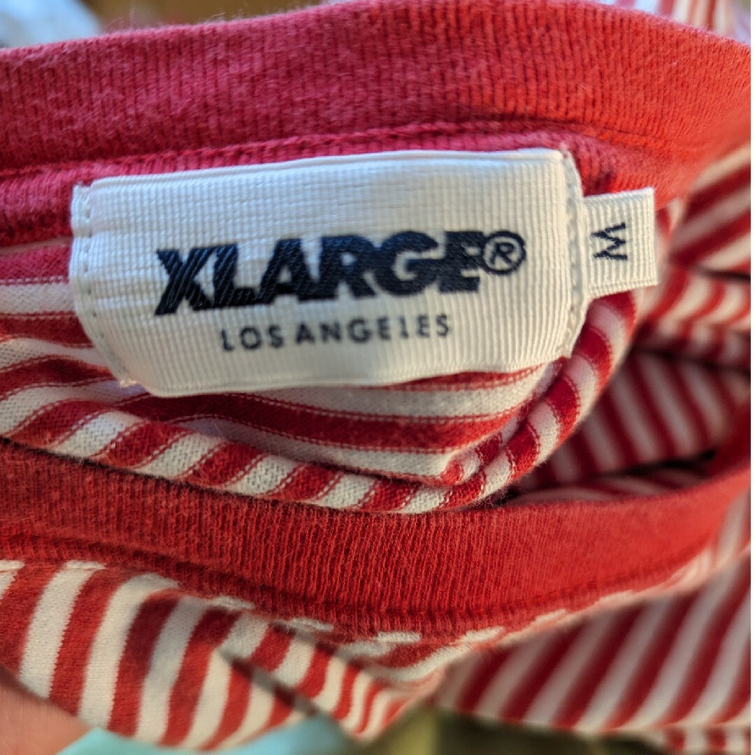 XLARGE(エクストララージ)のX-Largeエクストララージ＊赤白ボーダーTシャツ＊M メンズのトップス(Tシャツ/カットソー(半袖/袖なし))の商品写真